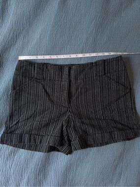 White House Black Market Black Pinstripe High-Waist Shorts